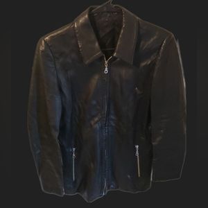 REAL hand made LEATHER JACKET BY world famous Scuola del Cuoio